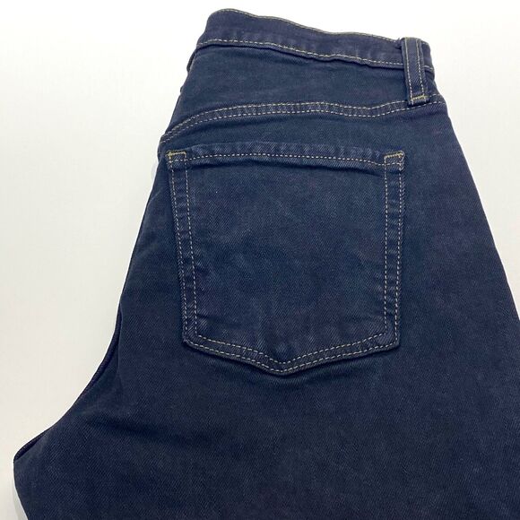 Old Navy Jeans Women 2 Faded Black Ultra High Rise Ankle Raw Fray Hem Button-Fly - Picture 7 of 9